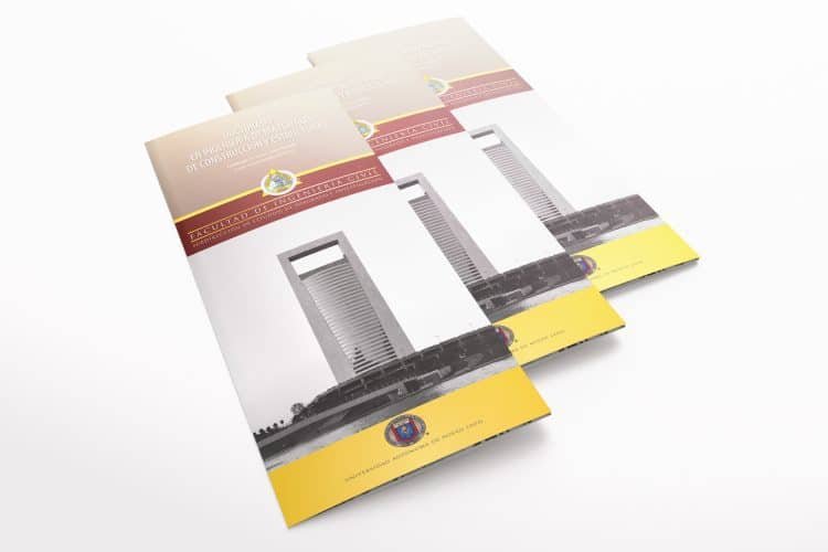 ¿Qué es un folleto y cuál es su función? 2 Folleto tipo tríptico, Facultad de Ingeniería Civil, UANL